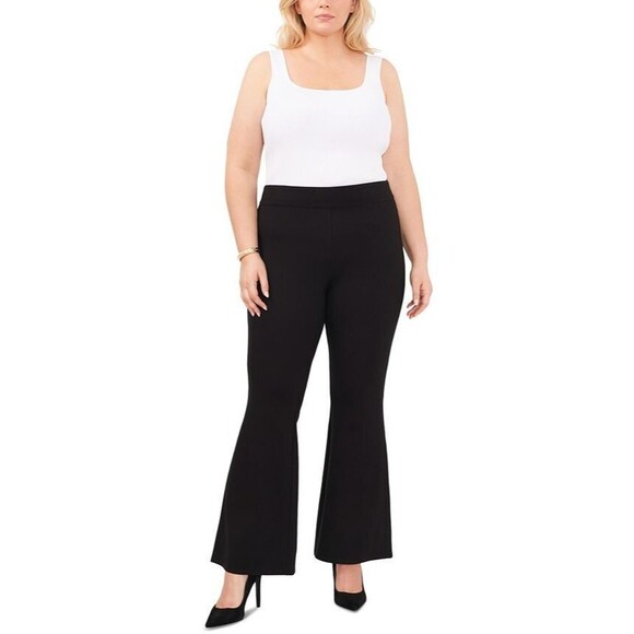 Vince Camuto Women's Plus Size Flare-Leg Pull-On Pants High Rise stretch Black - Picture 1 of 5